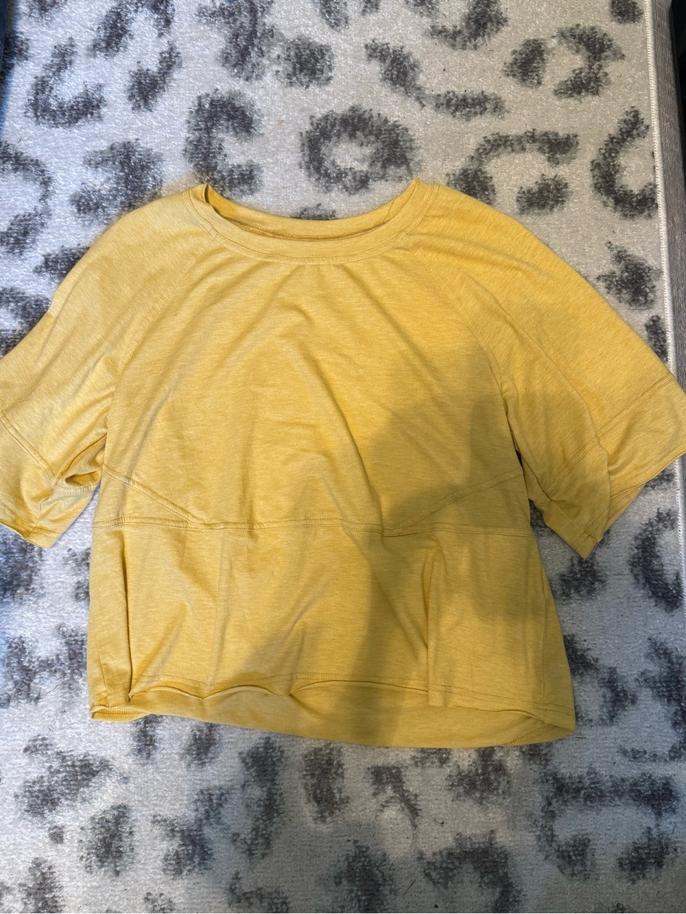 SHEIN Mustard Yellow Short Sleeve Pullover Top